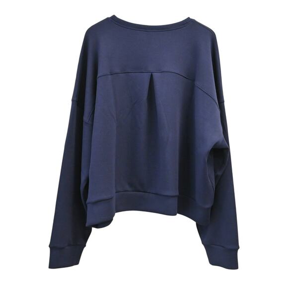 Spanx Classic Navy AirEssentials Crew Sweatshirt Size 3X 50347R - Picture 2 of 7